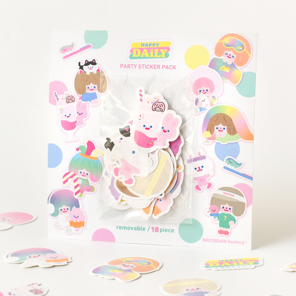 HAPPY DAILY PARTY STICKER PACK