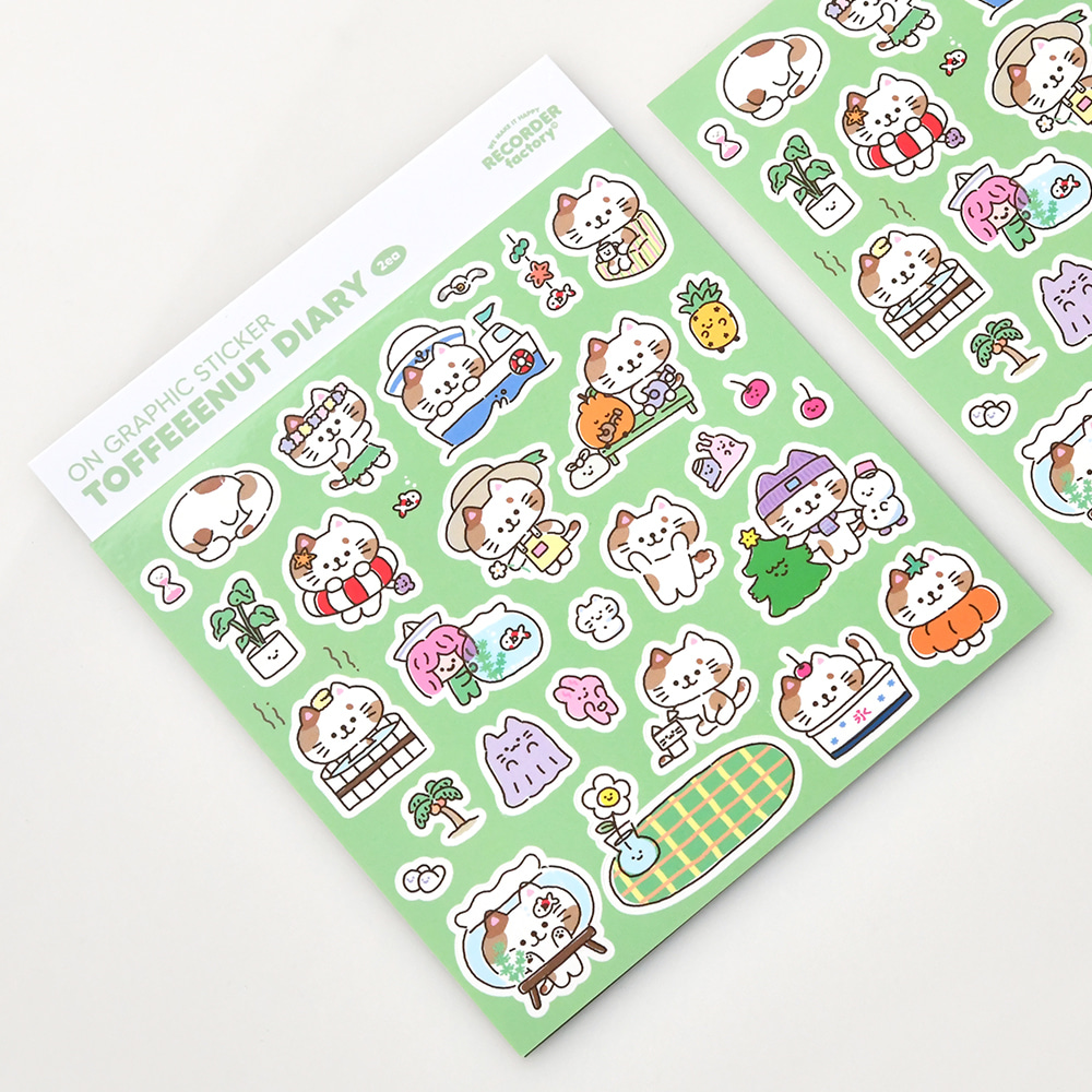 TOFFEENUT DIARY ON GRAPHIC STICKER