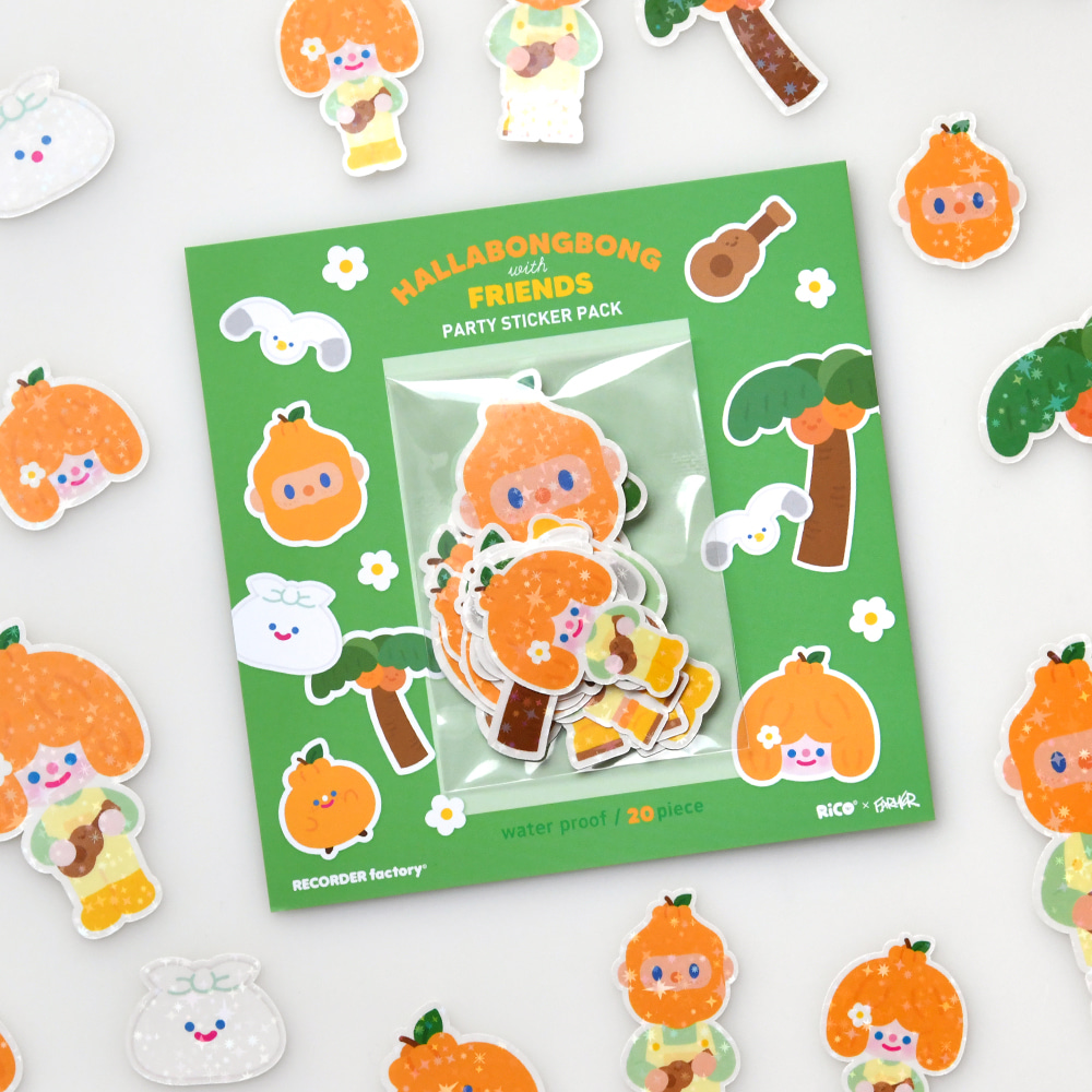 HALLABONGBONG with FRIENDS PARTY STICKER PACK