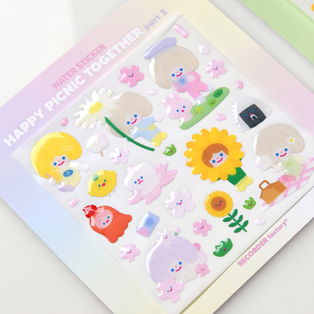 HAPPY PICNIC TOGETHER part 2 WATER STICKER